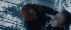 BlackWidow-saves-Hawkeye-snow