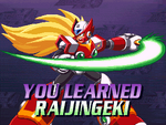 Weapon Get screen of Zero learning Raijingeki.