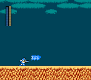 Mega Man using Air Shooter in Mega Man 2.