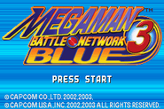 Title screen. (USA, Blue)