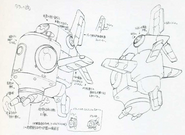 Concept art of Drache Kai from Mega Man Legends 2.