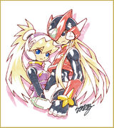 Rockman Zero & ZX Double Hero Collection interview illustration.