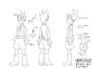 Geo anime design sheet.