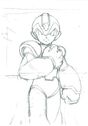 Sketch of X for Mega Man X5.