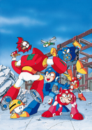 Crash Man on the original cover art of Mega Man II.