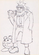 Early concept art of Barrell Caskett.