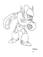 Crash Man Captain N Production Sketch