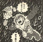 Toad Man using Rain Flush in the Rockman 4 manga