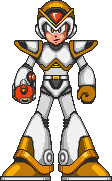 X equipped with Electric Spark (with completed armor) in Mega Man X.