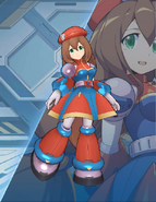 Iris' in-game model in Mega Man X DiVE.