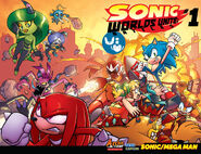 Sonic: Worlds Unite Battles #1: Cover art.