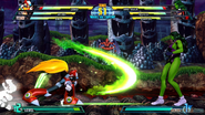 Zero's Hadangeki in Marvel vs. Capcom 3.