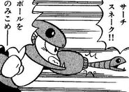 Snake Man using Search Snake in Rockman 4Koma Dai Koushin.