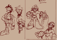 Found on Hitoshi Ariga's old website; it appears to be an early sketch of Copy Mega Man.