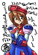 Artwork of Iris made in commeration of Mega Man X4's 20th anniversary.