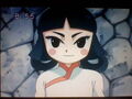 Jasmine smiling in the anime.