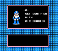 Mega Man obtaining Air Shooter in Mega Man 2.