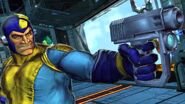 Mega Man with his Mega Buster in Street Fighter X Tekken.