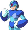 Waist shot of X from Mega Man X4.