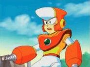 Crash Man in Super Adventure Rockman.