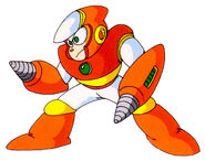 Crash Man's original Mega Man 2 artwork.