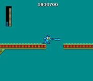 Mega Man firing Magnet Beam.