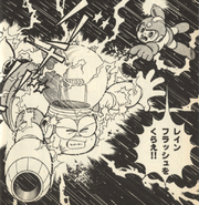 Mega Man using Rain Flush in the Rockman 4 manga