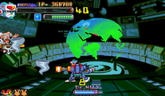 Duo using Air Shooter in Mega Man 2: The Power Fighters.