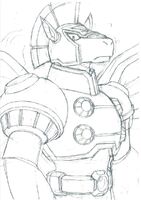 Spiral Pegasus sketch for Mega Man X5.