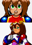 Iris dialogue shots from Mega Man Xtreme 2.