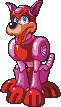 Rush's CD database sprite from Mega Man & Bass.