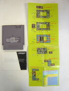 NES game pak, map and manual (back).