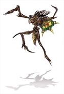 Metroid Prime Flying Pirate concept art resembling a Kihunter