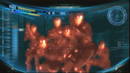 Samus enters a standoff with the troopers upon first seeing them (E3 2009 trailer).