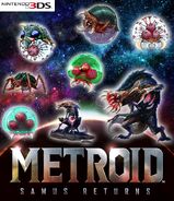 Eight Metroids growing