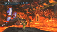 Samus dodging the Vorash in the E3 2009 trailer.