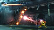 Samus returning fire at the Fune.