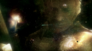 An apparition of Adam in space.