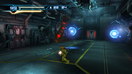 A Fune firing electric projectiles at Samus in Other M