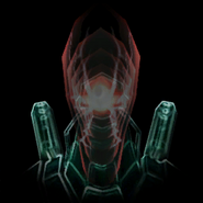 A hologram depicting a Steamlord, seen in Junction above the door to Skybridge Hera.