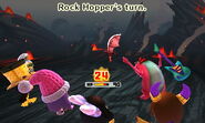 A Rock Hopper attacking a Mii.