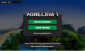 O sétimo launcher de Minecraft na versão 2.1. - menu de login.