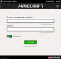 O sexto launcher de Minecraft na versão 2.0. - menu de login.