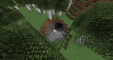 A cave entrance found in a Birch Forest biome.