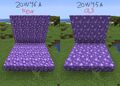 Comparison between two versions of the amethyst block texture.