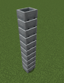 Minecarts being stacked on each other.