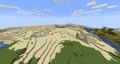 Desert temple generated close to the village on the edge of desert biome.