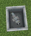 A silverfish riding a minecart.