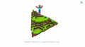 Minecraft Google Play image as seen in the 2014 Google Play Logo Commercial.[44]