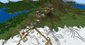 A snowy village generating in a plains biome.